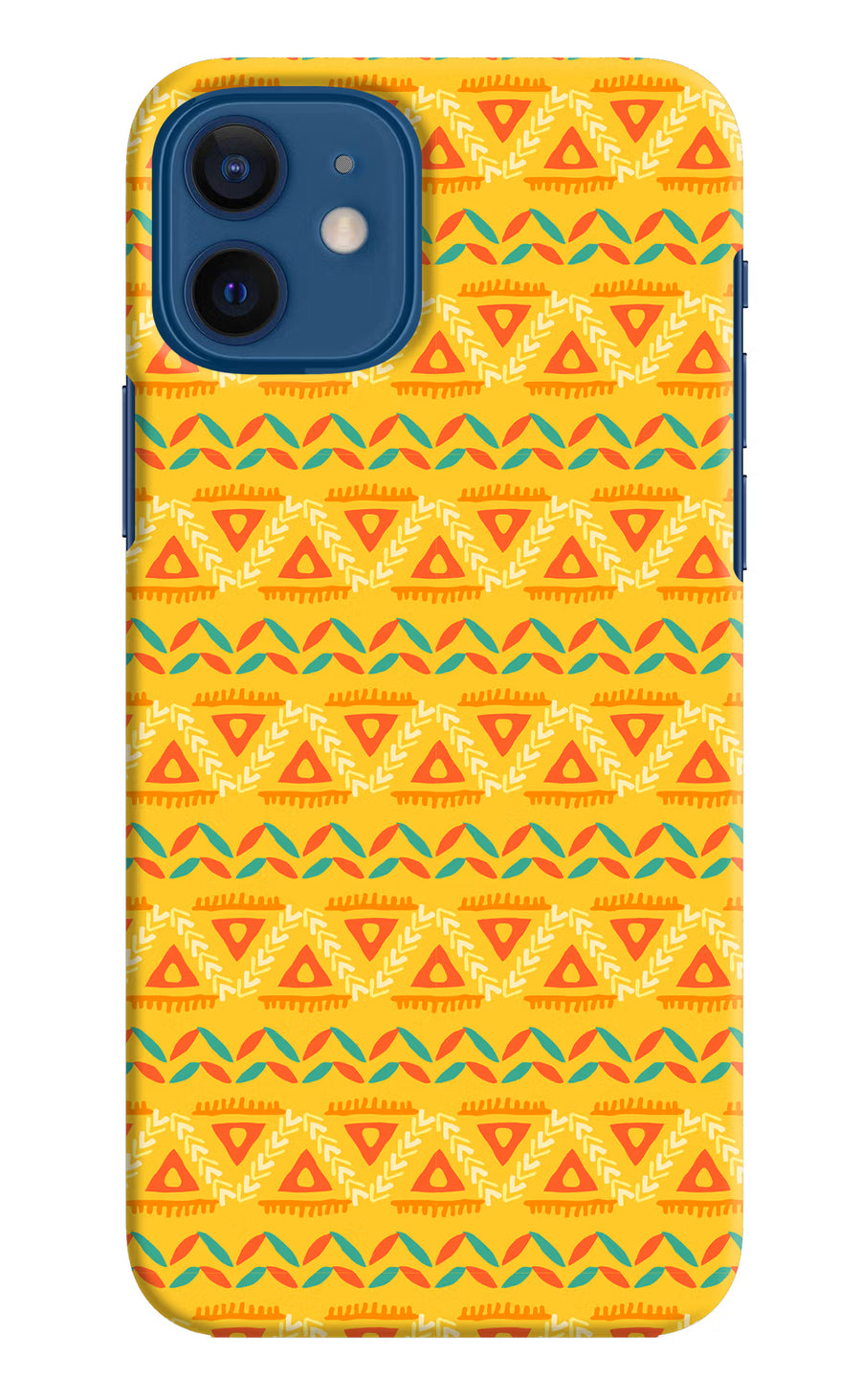 Tribal Pattern iPhone 12 Back Cover, Hard case