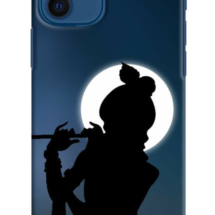 Shri Krishna Silhouette iPhone 12 Hard Case Back Cover by Casekaro