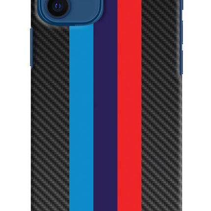 BMW Stripes Pattern iPhone 12 Hard Case Back Cover by Casekaro
