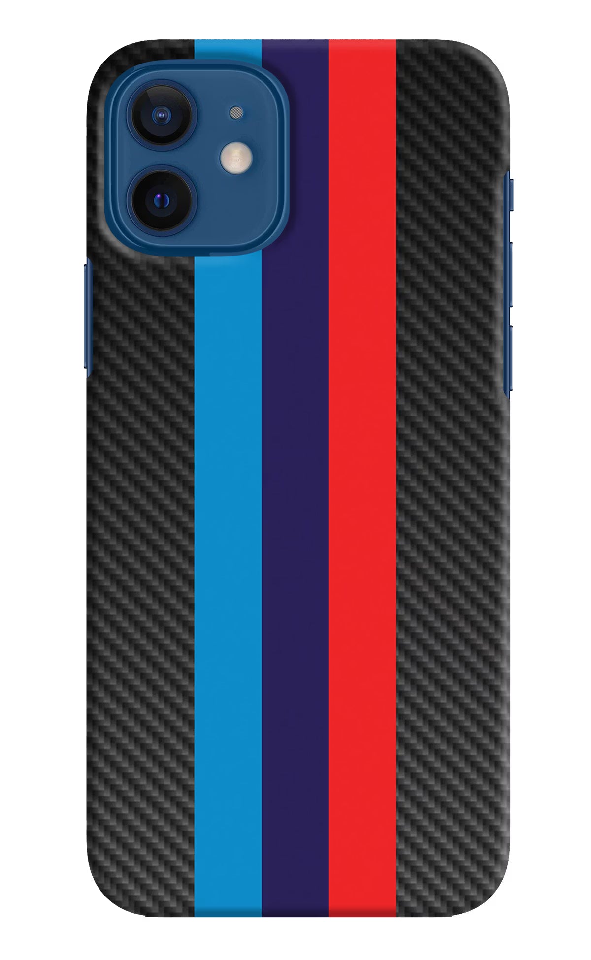 BMW Stripes Pattern iPhone 12 Hard Case Back Cover by Casekaro