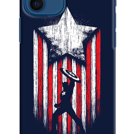 Captain America Marvel Art iPhone 12 Hard Case Back Cover by Casekaro