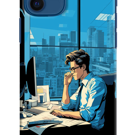 Focused Hustler (AI Generated) iPhone 12 Hard Case Back Cover by Casekaro