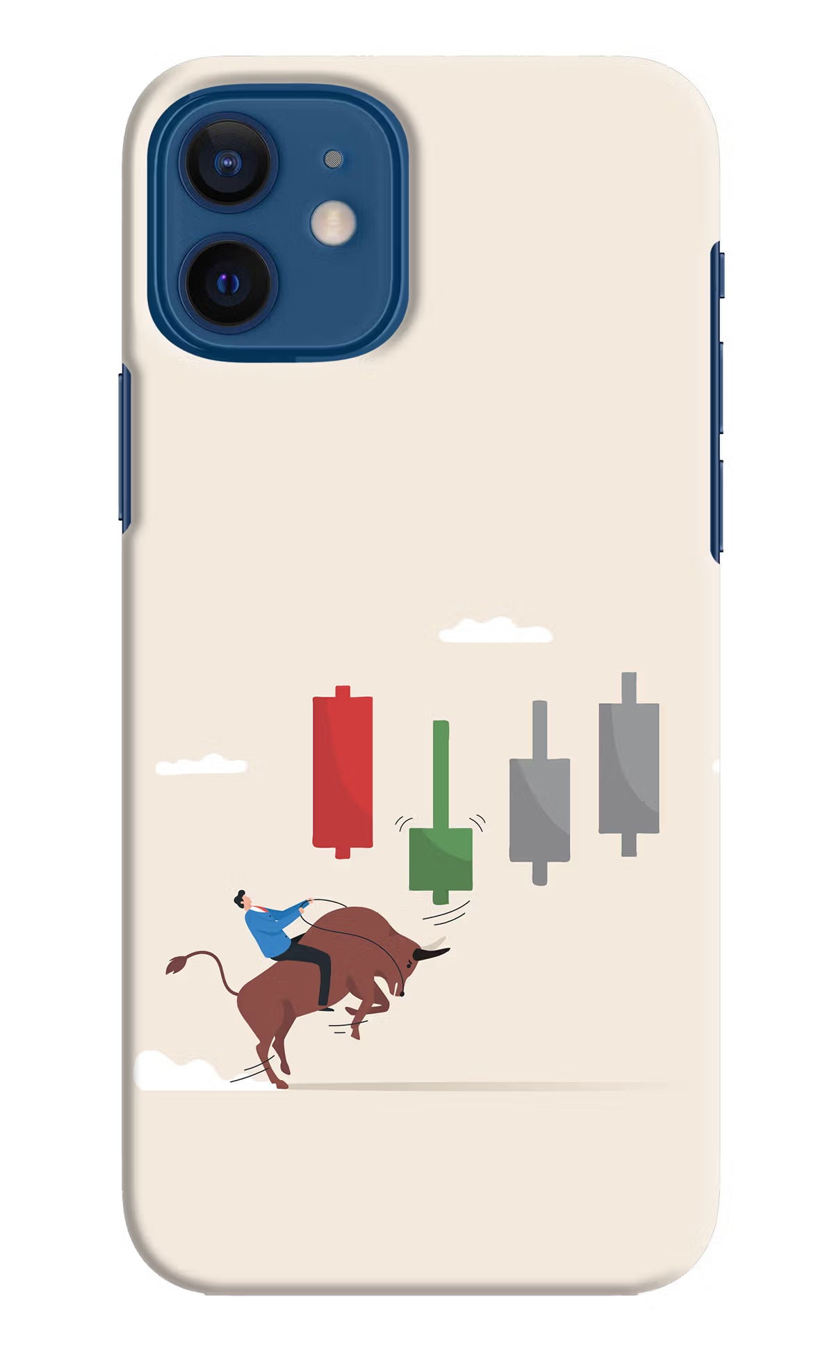Bull Trading Momentum iPhone 12 Hard Case Back Cover by Casekaro