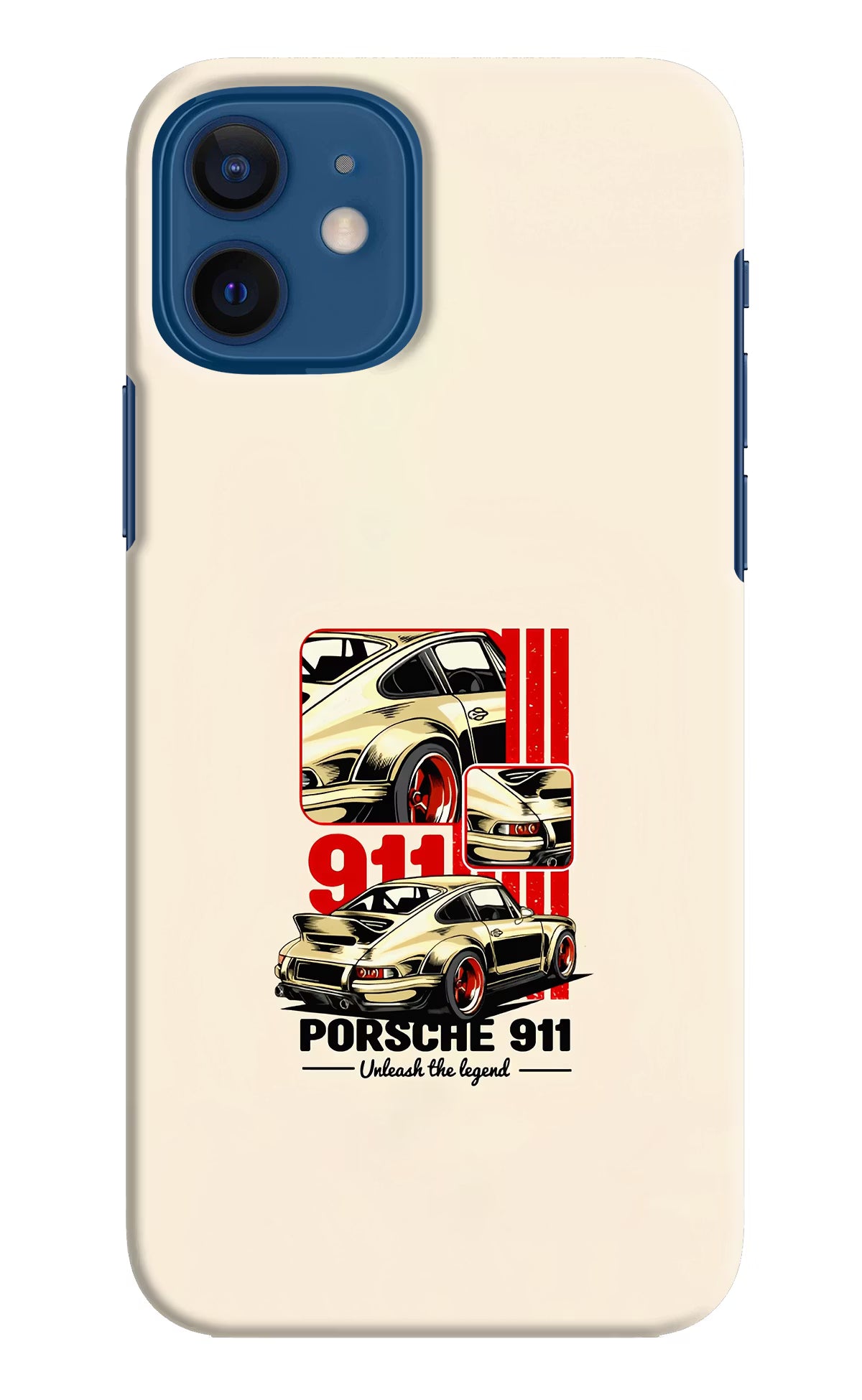 Classic Porsche 911 iPhone 12 Hard Case Back Cover by Casekaro