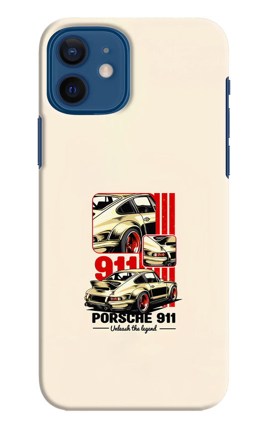 Classic Porsche 911 iPhone 12 Hard Case Back Cover by Casekaro
