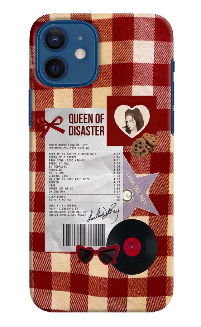 Queen of Disaster iPhone 12 Hard Case Back Cover by Casekaro