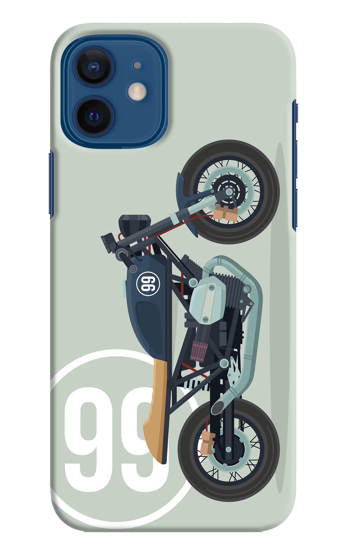 Classic Cafe Racer 99 iPhone 12 Hard Case Back Cover by Casekaro