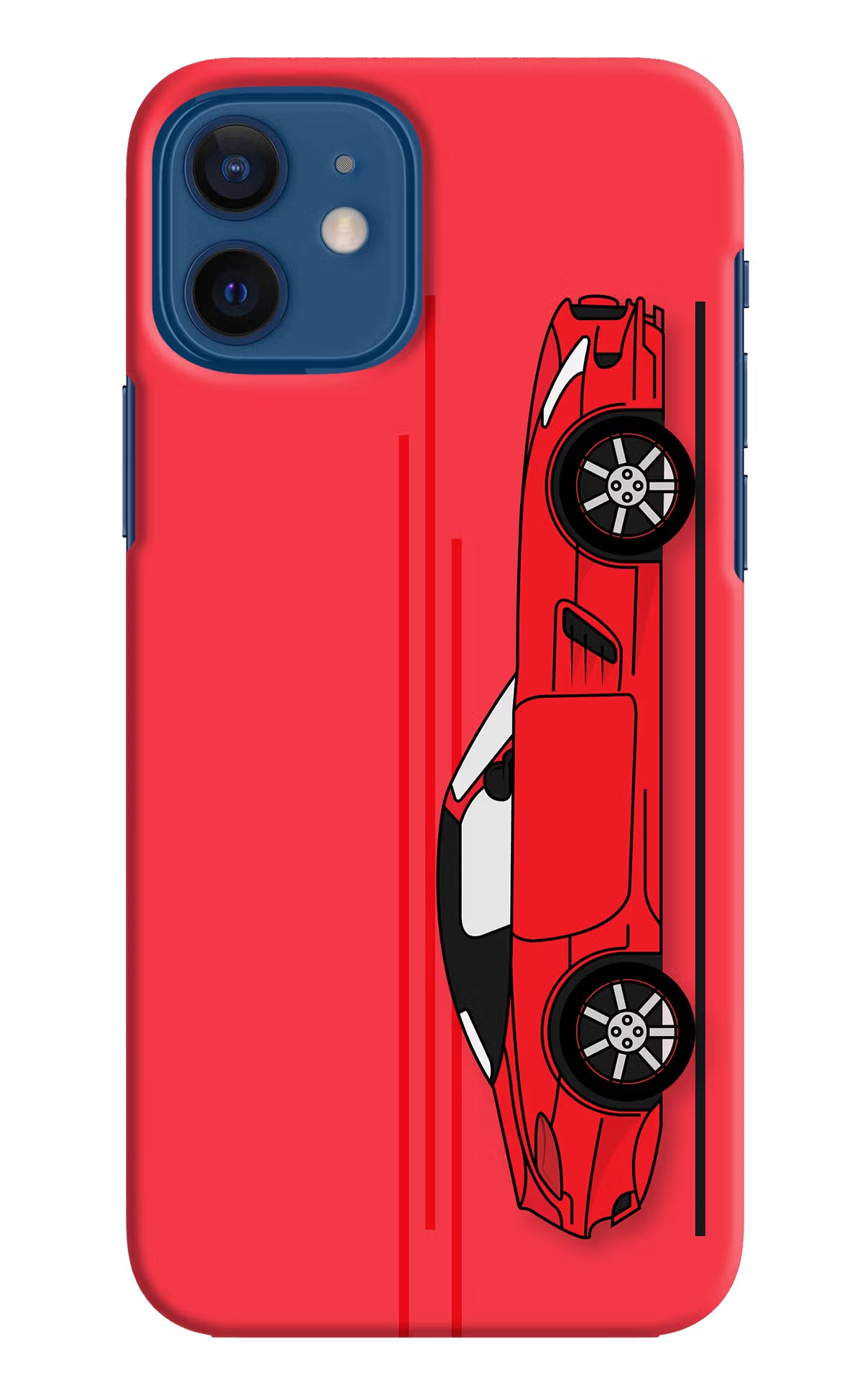 Red Velocity iPhone 12 Hard Case Back Cover by Casekaro