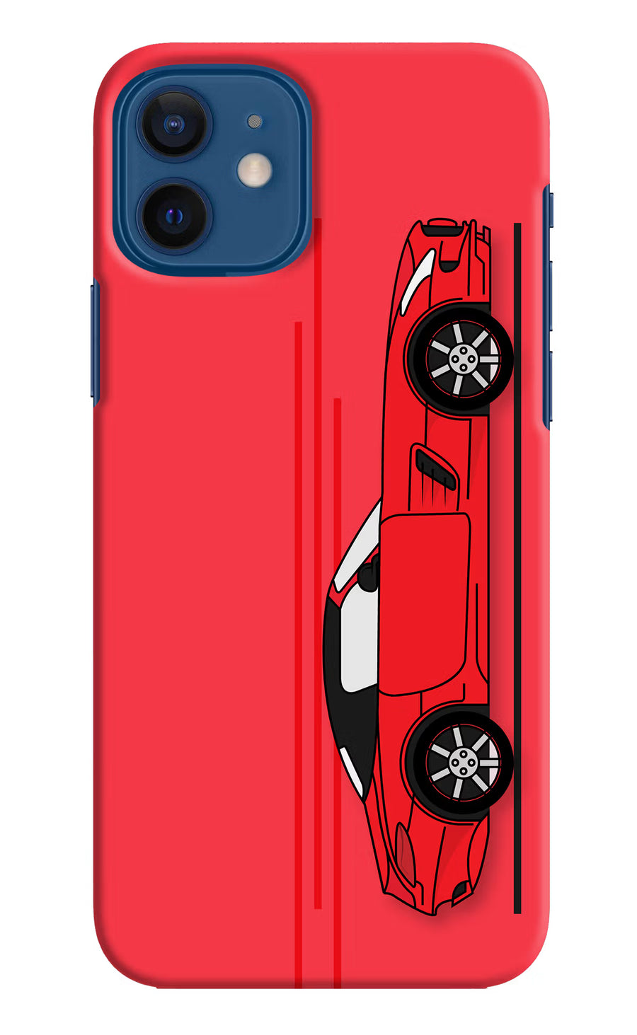 Red Velocity iPhone 12 Back Cover, Hard case