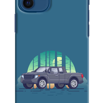 Retro Garage Vibe iPhone 12 Hard Case Back Cover by Casekaro