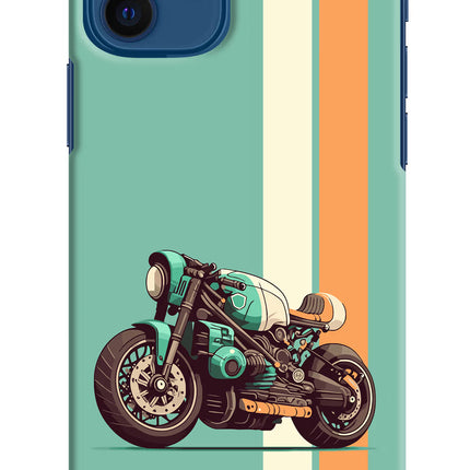 Striped Moto Drift iPhone 12 Hard Case Back Cover by Casekaro