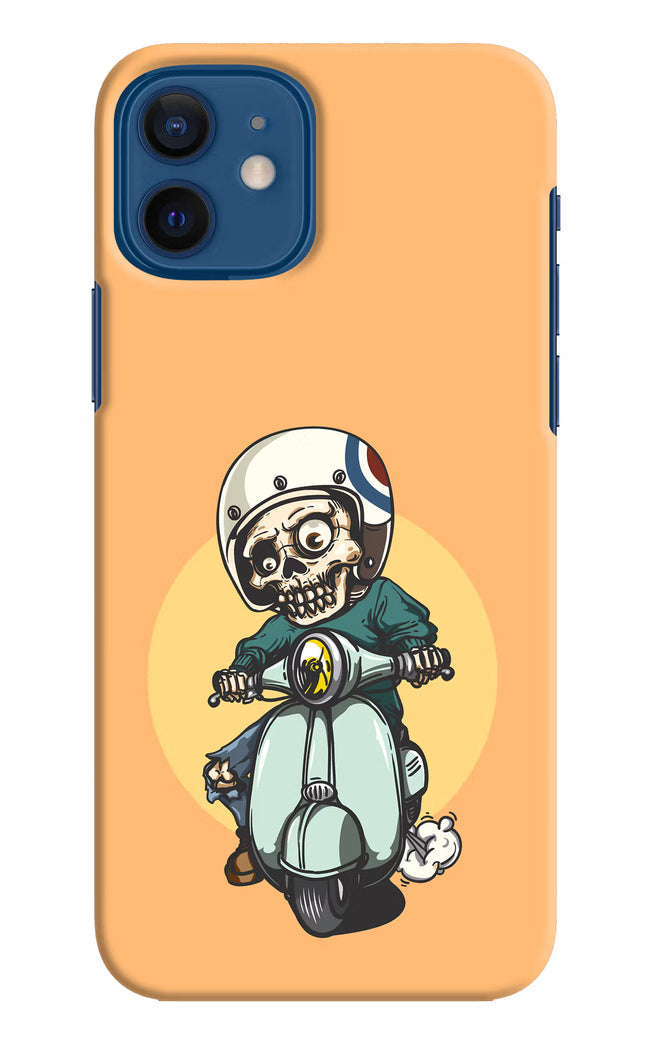 Undead Biker iPhone 12 Hard Case Back Cover by Casekaro