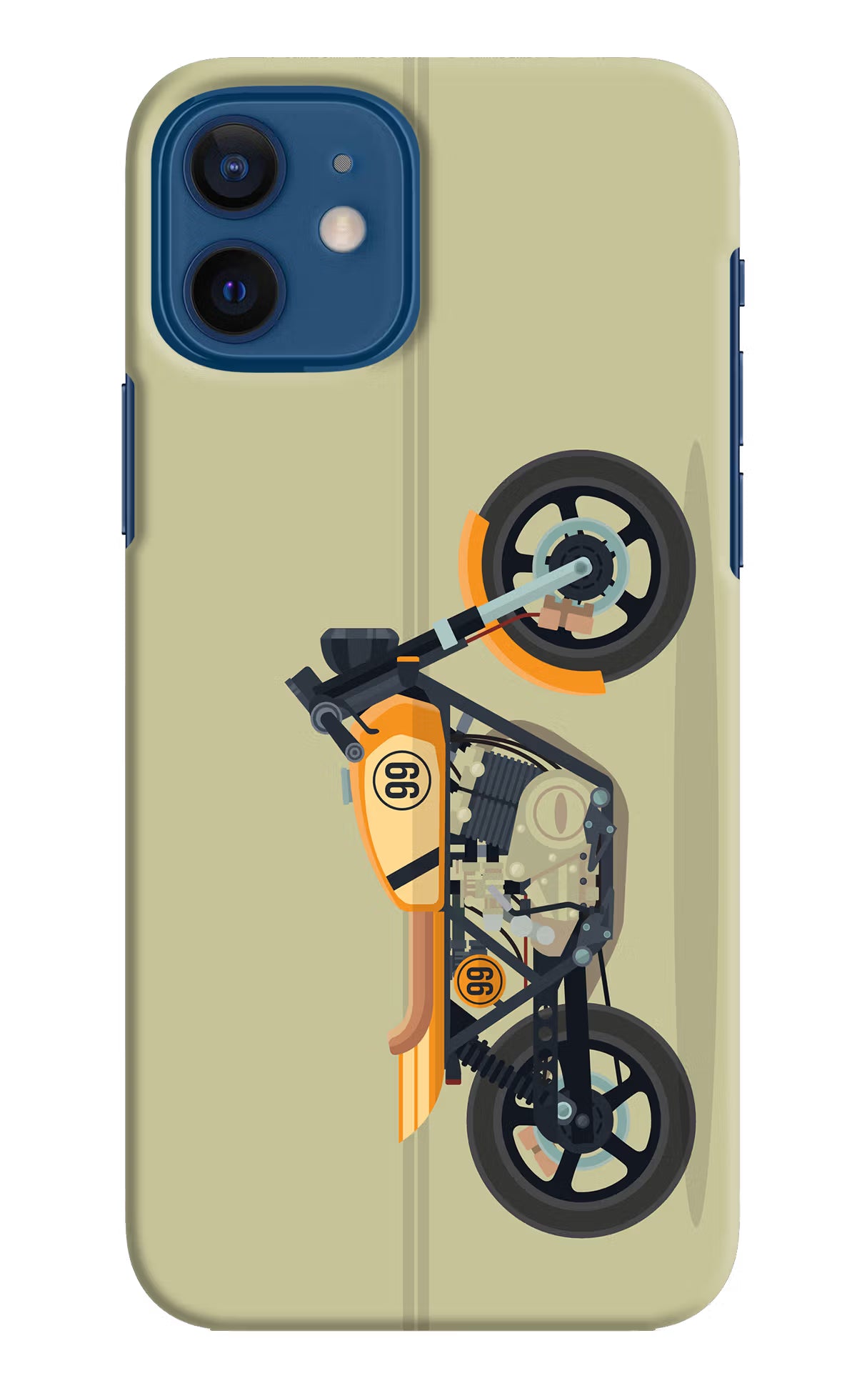 Vertical Speedster iPhone 12 Hard Case Back Cover by Casekaro