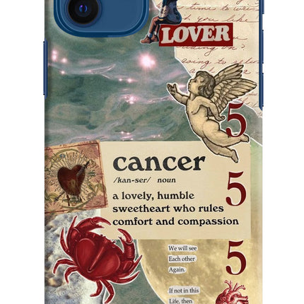Cancer Zodiac iPhone 12 Hard Case Back Cover by Casekaro