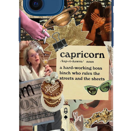 Capricorn Zodiac iPhone 12 Hard Case Back Cover by Casekaro