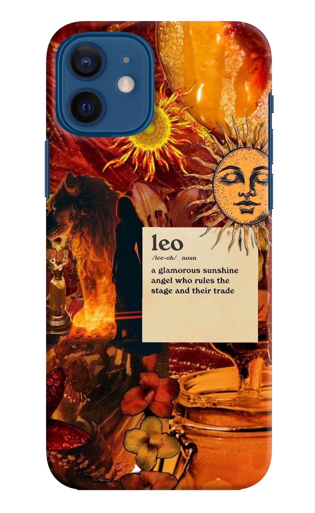 Leo Zodiac iPhone 12 Hard Case Back Cover by Casekaro