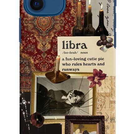 Libra Zodiac iPhone 12 Hard Case Back Cover by Casekaro