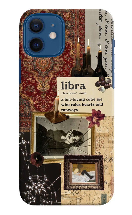 Libra Zodiac iPhone 12 Hard Case Back Cover by Casekaro