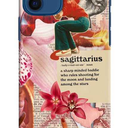 Sagittarius Zodiac iPhone 12 Hard Case Back Cover by Casekaro
