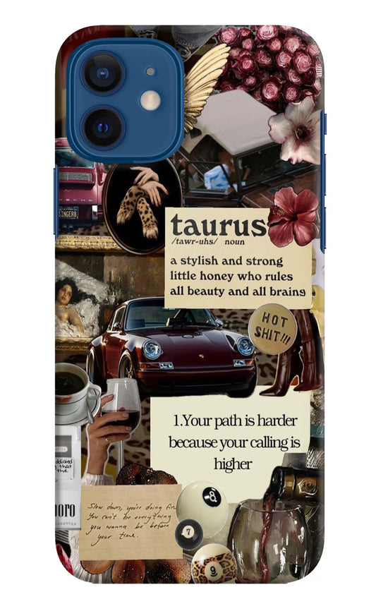 Taurus Zodiac iPhone 12 Hard Case Back Cover by Casekaro