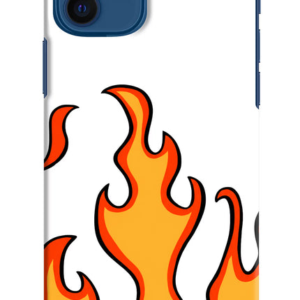 Fired Up – White iPhone 12 Hard Case Back Cover by Casekaro