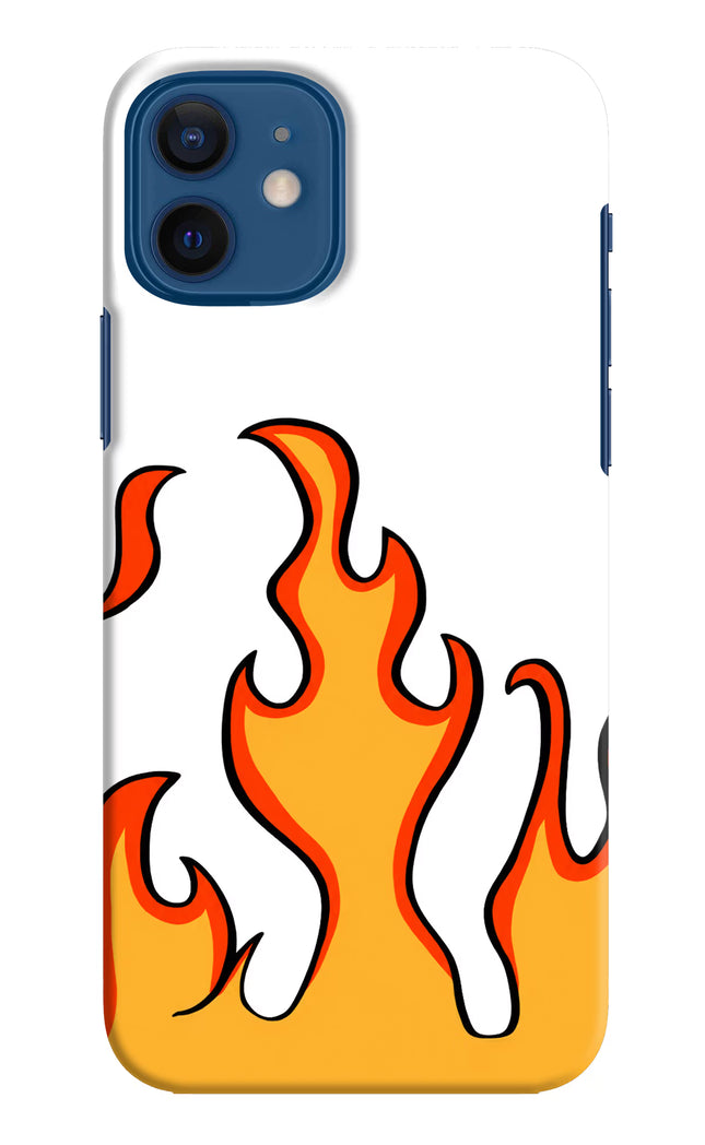 Fired Up – White iPhone 12 Hard Case Back Cover by Casekaro