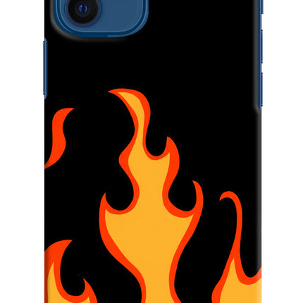 Fired Up – Black iPhone 12 Hard Case Back Cover by Casekaro