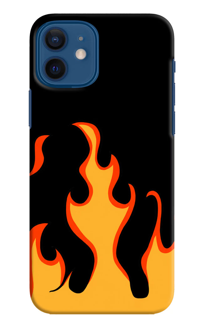 Fired Up – Black iPhone 12 Hard Case Back Cover by Casekaro