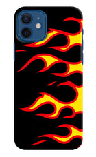 Side Sweep Flames iPhone 12 Hard Case Back Cover by Casekaro