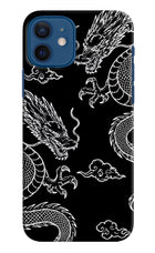 Twin Dragons iPhone 12 Hard Case Back Cover by Casekaro