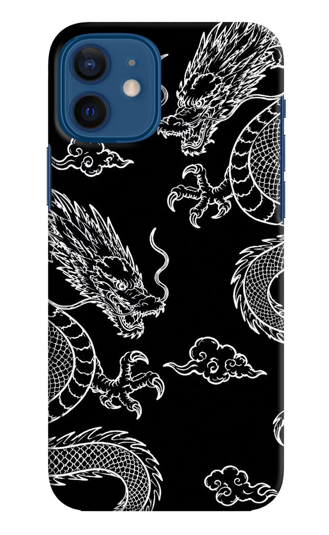 Twin Dragons iPhone 12 Hard Case Back Cover by Casekaro