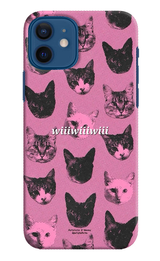 Pink Cats iPhone 12 Hard Case Back Cover by Casekaro