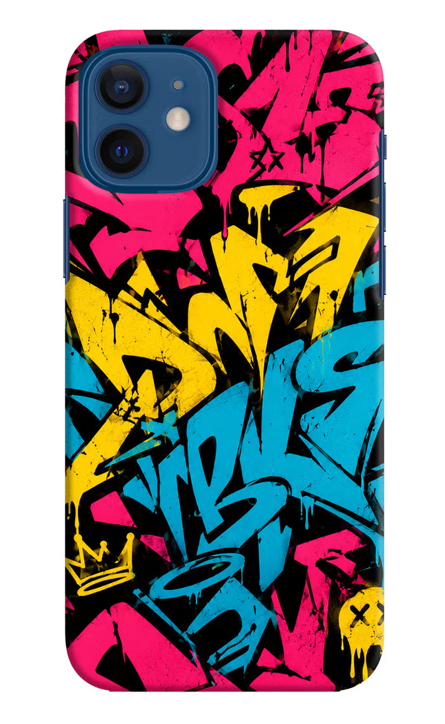 Graffiti Vibe iPhone 12 Hard Case Back Cover by Casekaro