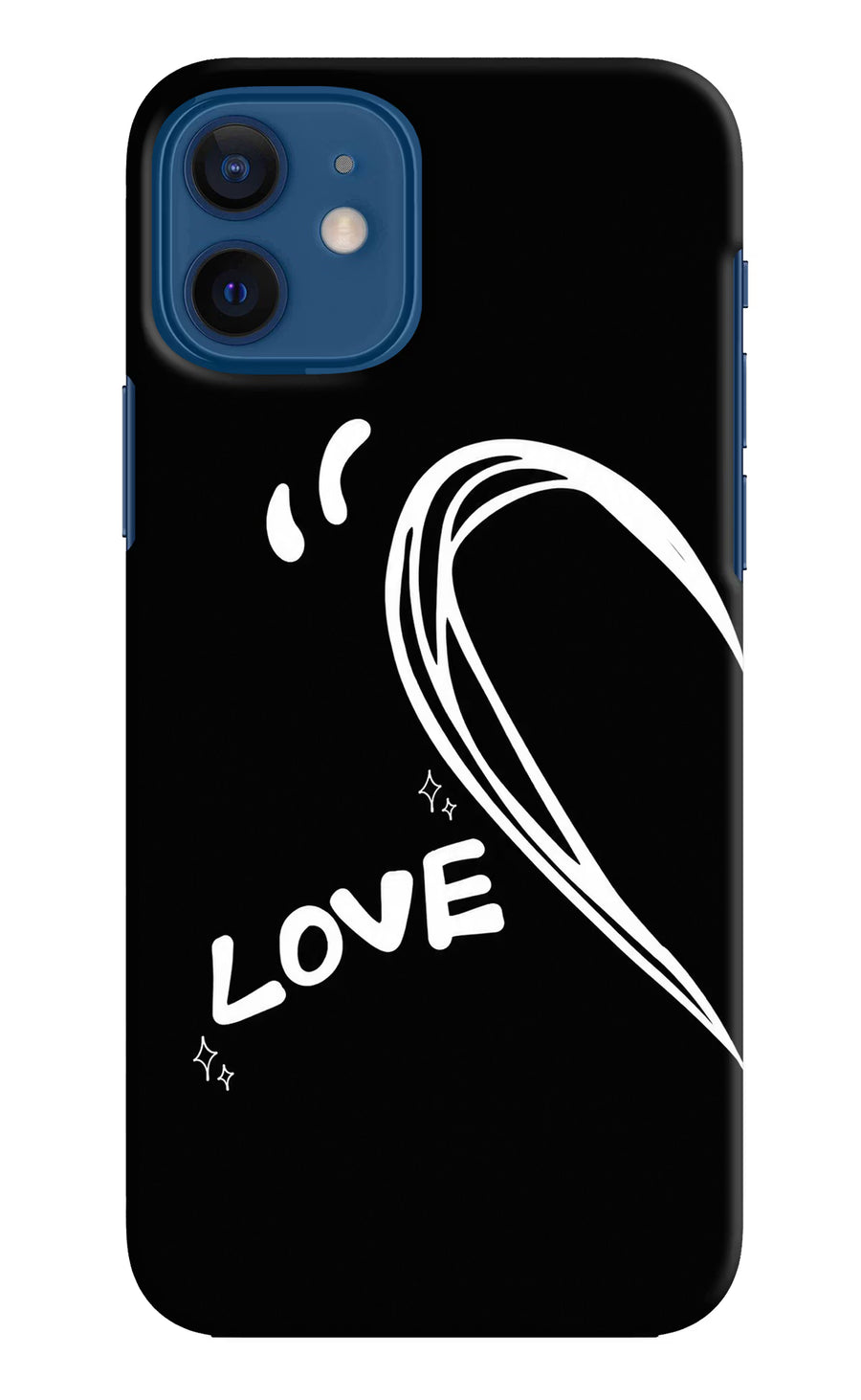 Love Line iPhone 12 Back Cover, Hard case