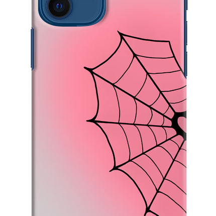 Pink Web iPhone 12 Hard Case Back Cover by Casekaro