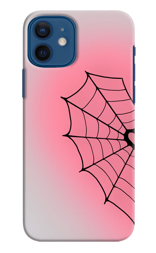 Pink Web iPhone 12 Hard Case Back Cover by Casekaro
