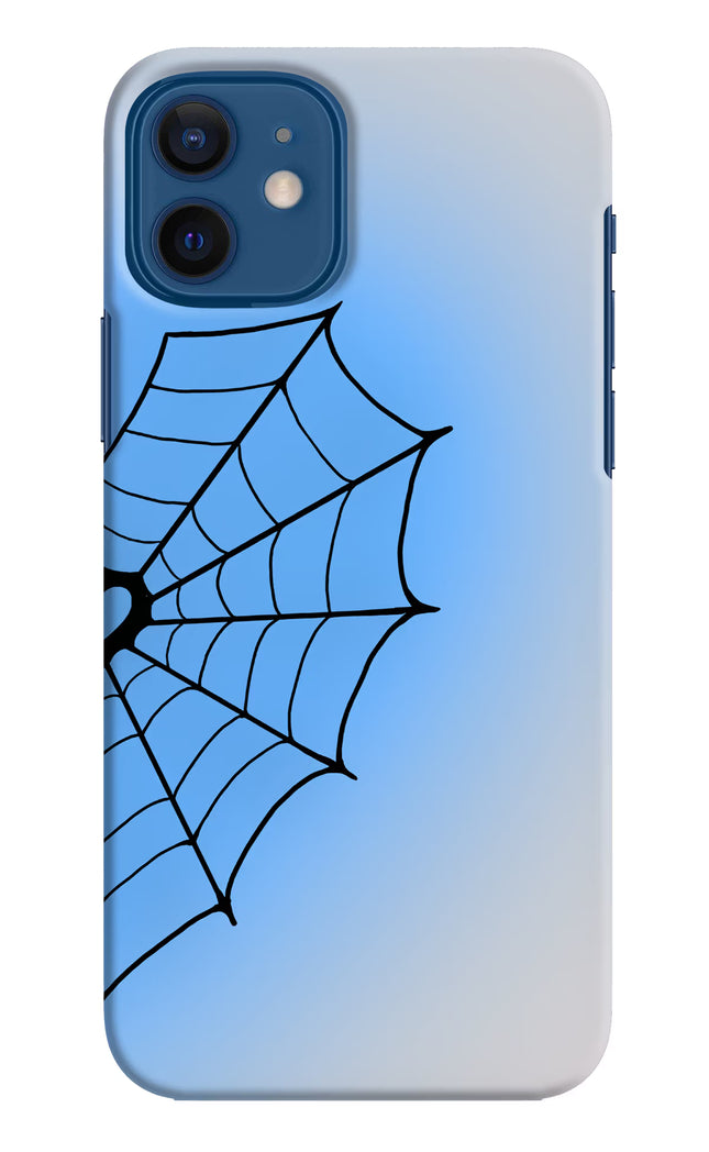 Blue Web iPhone 12 Hard Case Back Cover by Casekaro