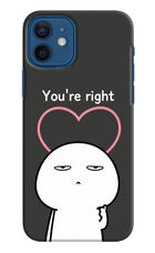 You're Right iPhone 12 Hard Case Back Cover by Casekaro