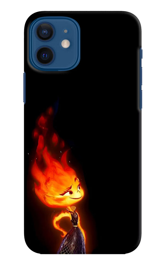 Ember Flame iPhone 12 Hard Case Back Cover by Casekaro