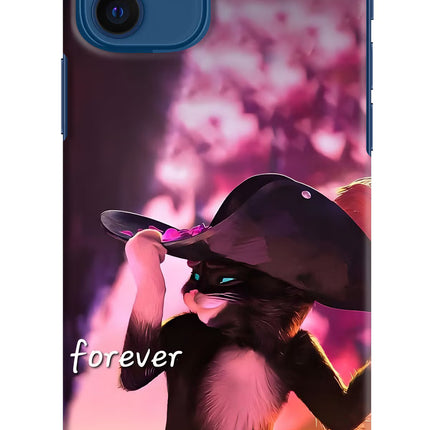 Forever Cat iPhone 12 Hard Case Back Cover by Casekaro