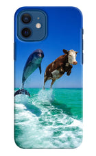 Dolphin vs Cow iPhone 12 Hard Case Back Cover by Casekaro