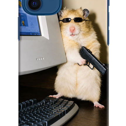 Hacker Hamster iPhone 12 Hard Case Back Cover by Casekaro