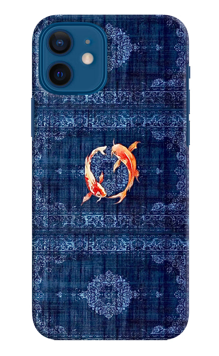 Koi Blue iPhone 12 Back Cover, Hard case