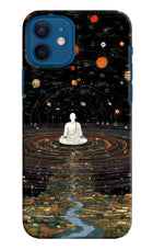 Space Monk iPhone 12 Hard Case Back Cover by Casekaro