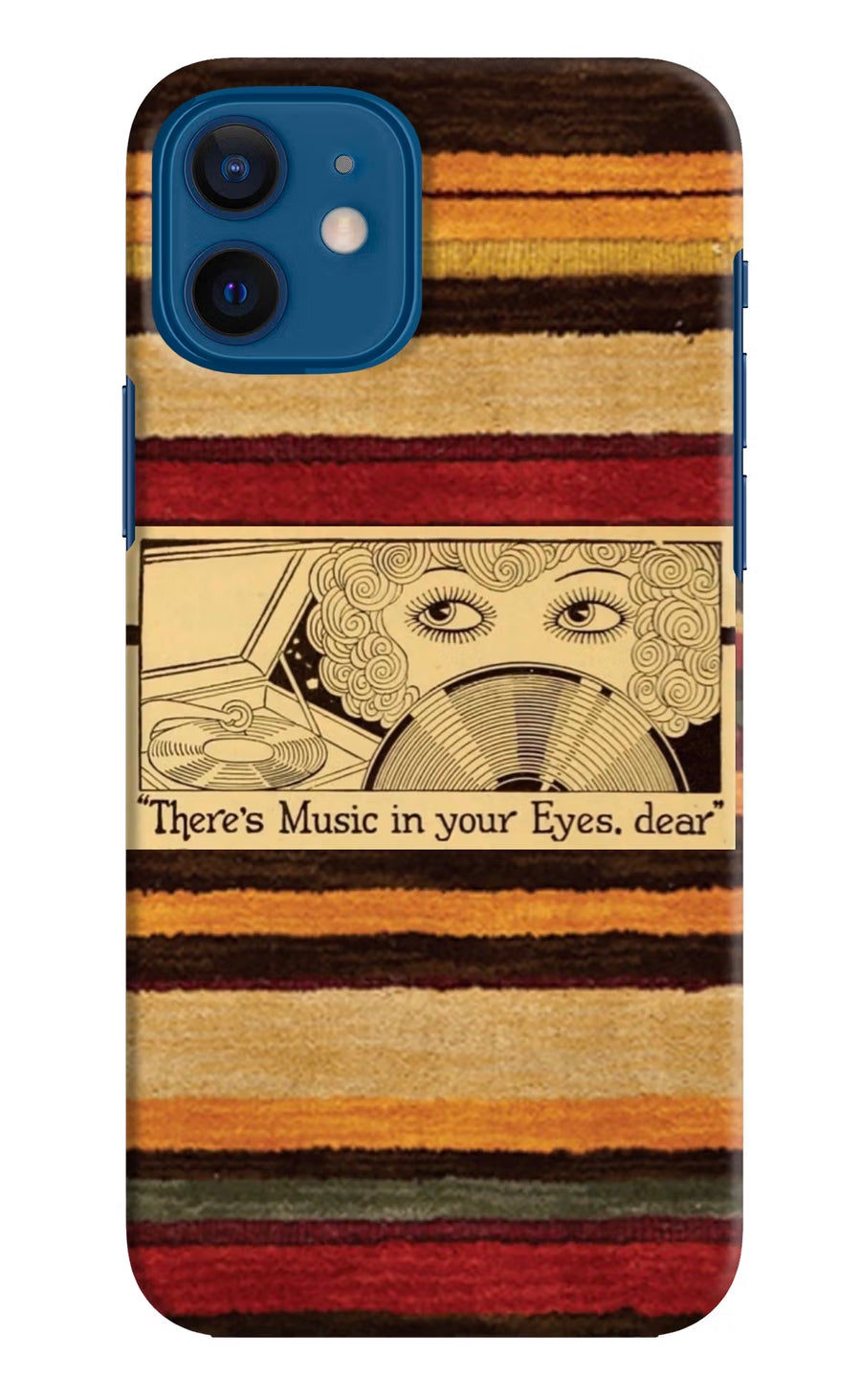 Vinyl Stripes iPhone 12 Back Cover, Hard case