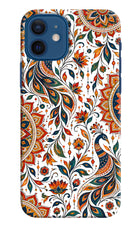 White Mayura iPhone 12 Back Cover