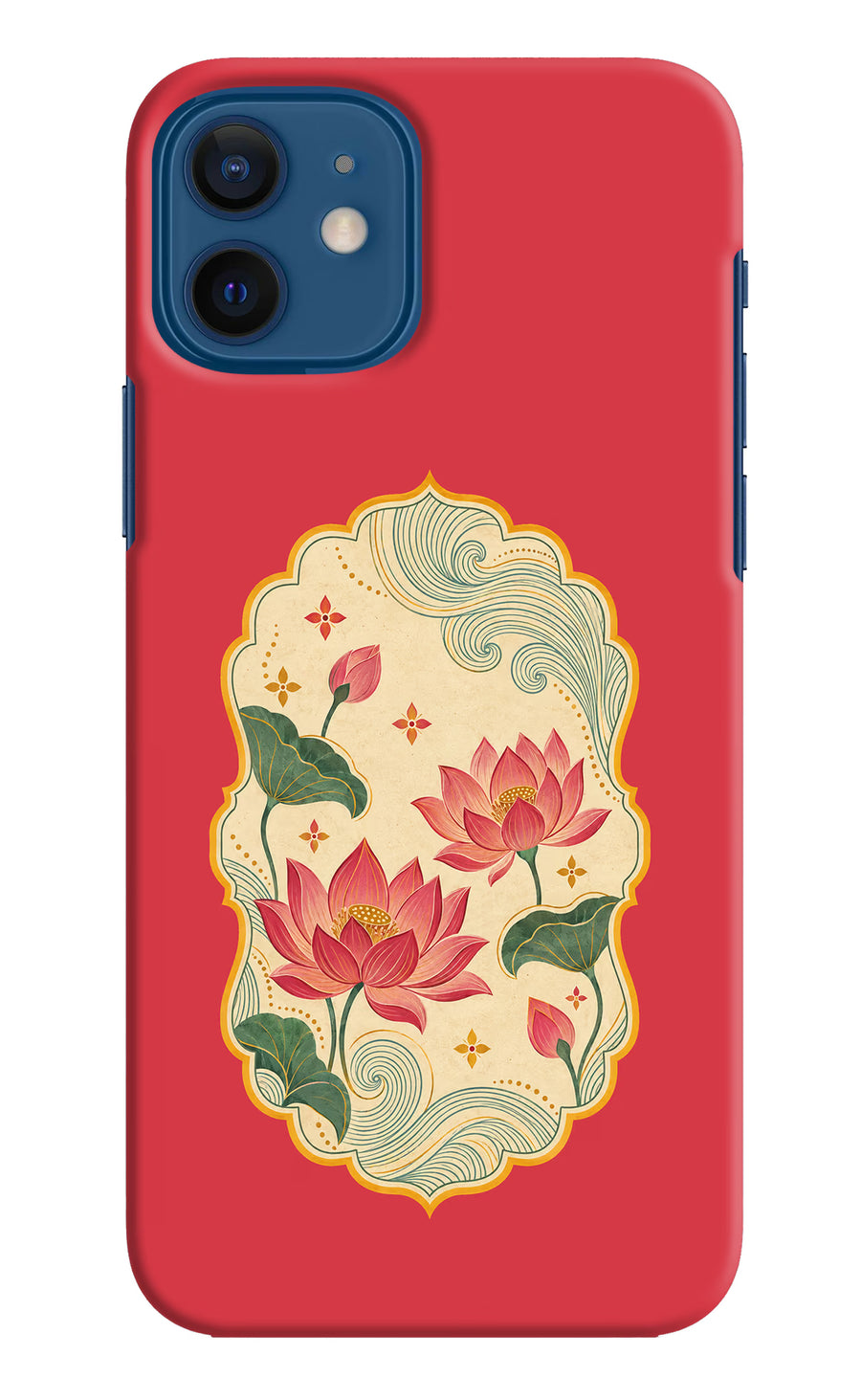Pink Lotus iPhone 12 Back Cover, Hard case