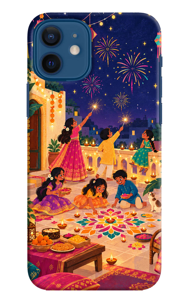 Diwali Night iPhone 12 Hard Case Back Cover by Casekaro
