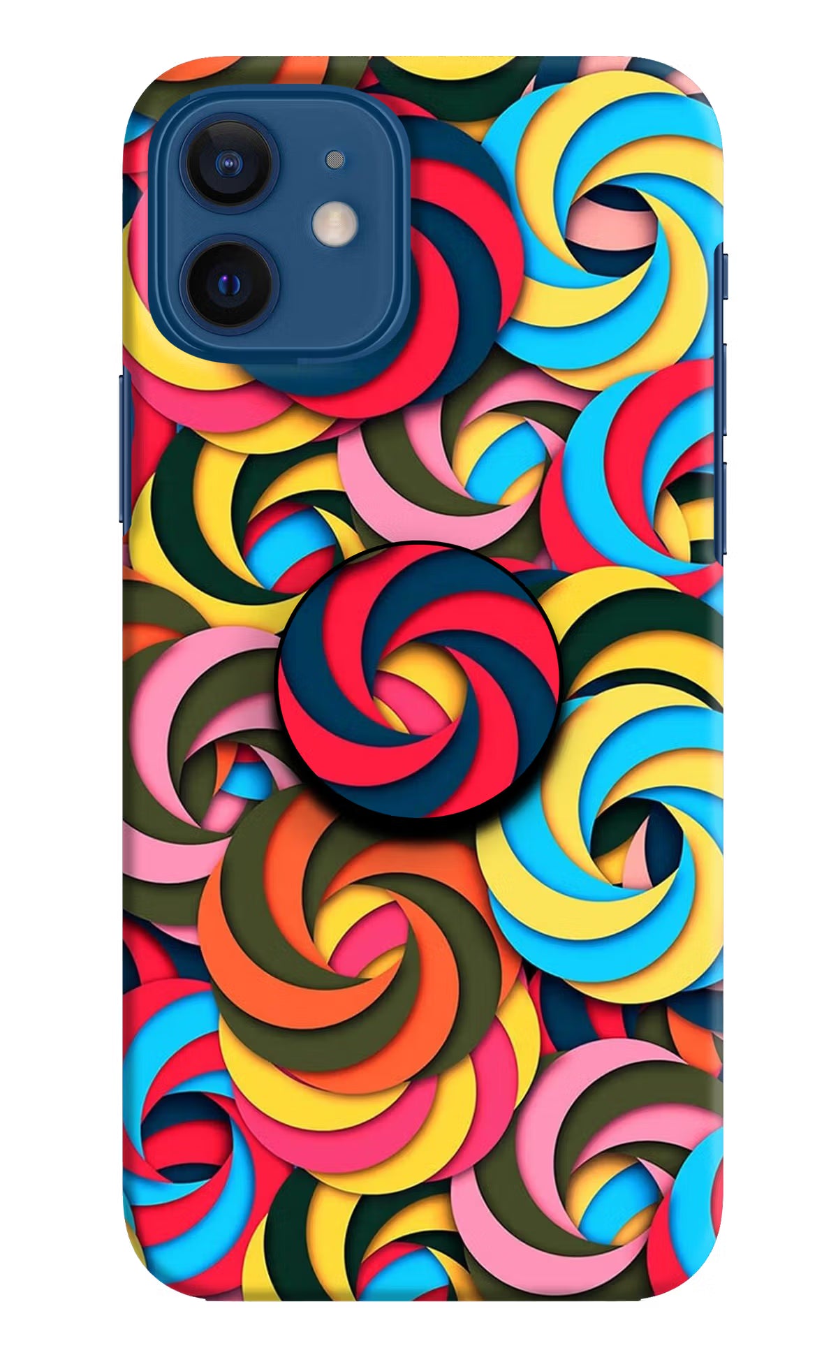 Spiral Pattern iPhone 12 Pop Case by Casekaro