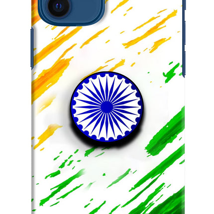Indian Flag Ashoka Chakra iPhone 12 Pop Case by Casekaro